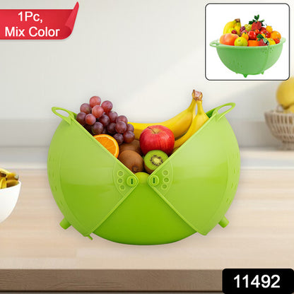 Apex Smart Basket 3in1 Multiuse Fruit And Vegetable Bowl  (1 Pc  Mix Color) - Zidbik