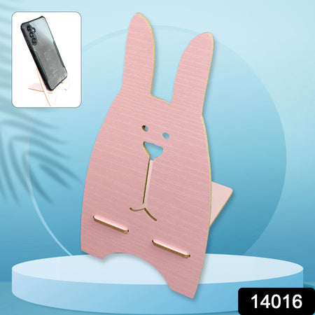 Wooden Cute Lovely Rabbit Design Mobile Stand (1 Pc) - Zidbik