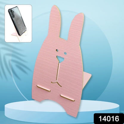 Wooden Cute Lovely Rabbit Design Mobile Stand (1 Pc) - Zidbik