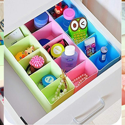 235 5-compartments Sockshandkerchiefunderwear Storage Box Socks Drawer Closet Organizer Storage Boxes (Pack Of 2) - Zidbik