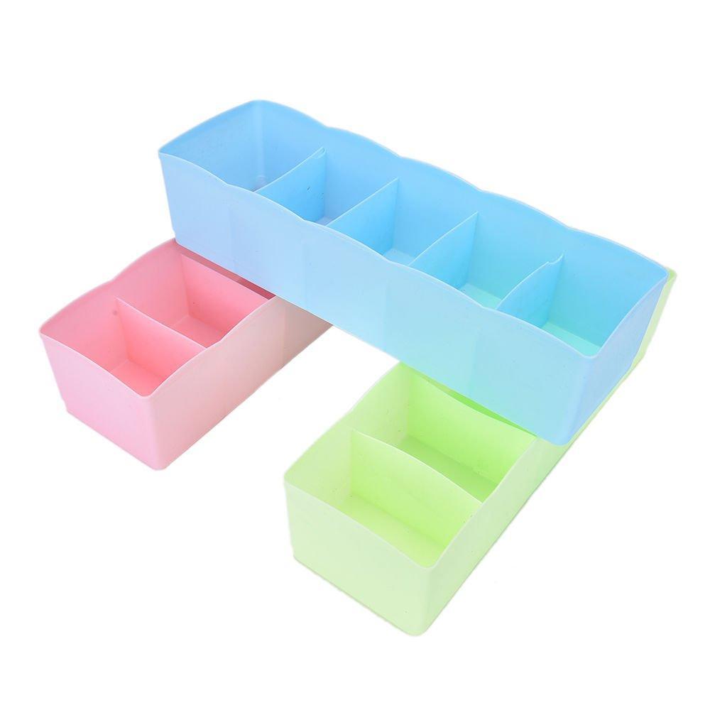 235 5-compartments Sockshandkerchiefunderwear Storage Box Socks Drawer Closet Organizer Storage Boxes (Pack Of 2) - Zidbik