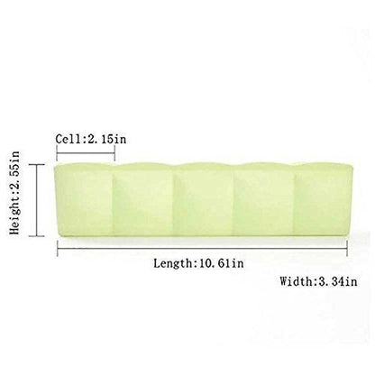 235 5-compartments Sockshandkerchiefunderwear Storage Box Socks Drawer Closet Organizer Storage Boxes (Pack Of 2) - Zidbik