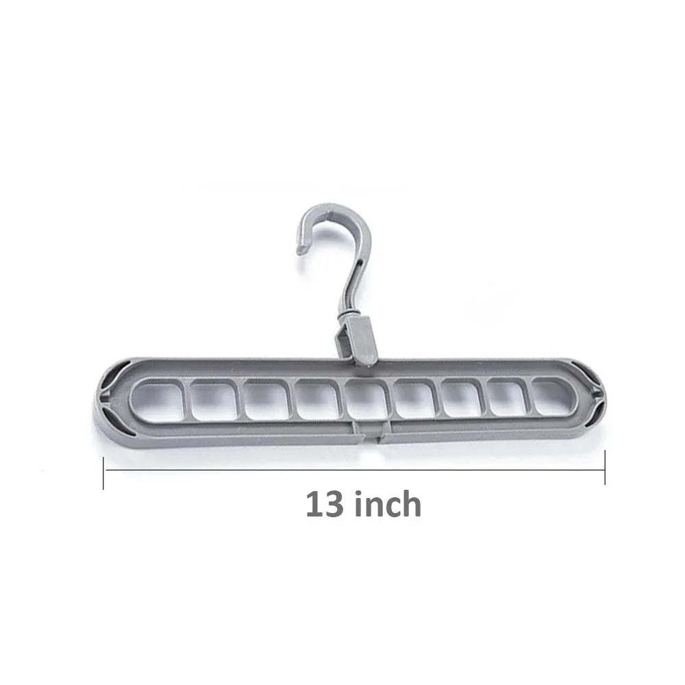 238 9 Hole Plastic Hanger Hanging Hook Indoor Wardrobe Clothes Organization Storage Balcony Windowsill Suit Racks - Zidbik