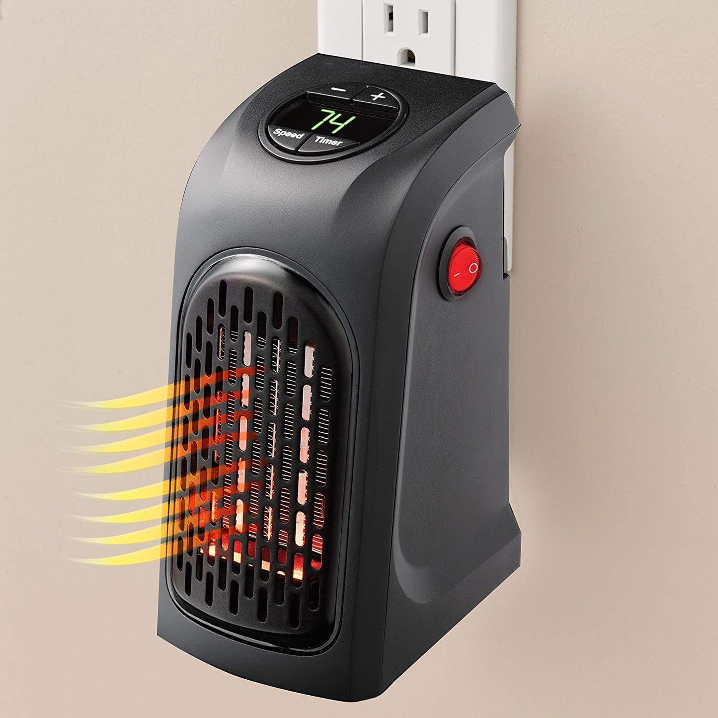251 Electric Mini Handy Heater Plug-in Wall (400w) - Zidbik