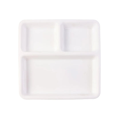 Plastic 3-compartment Plate For Meal Serving - Zidbik