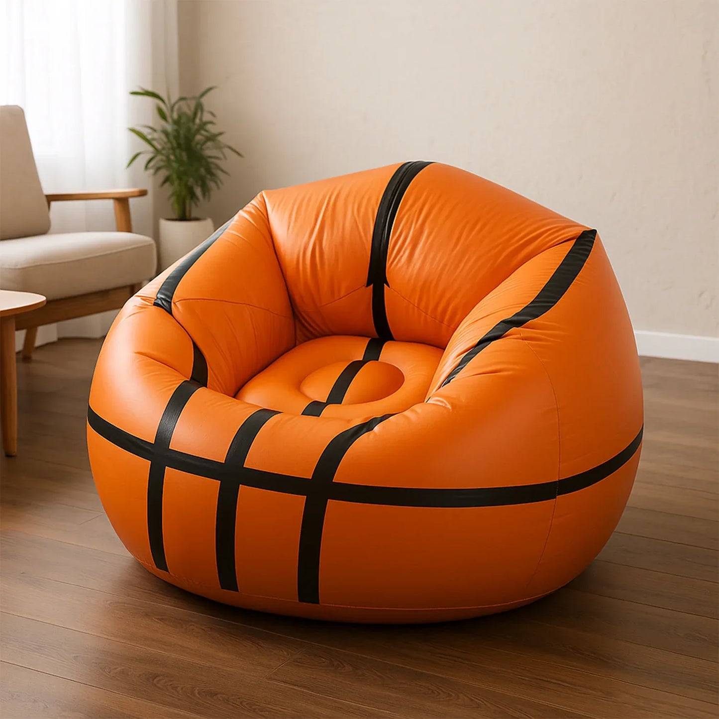 17732 Football Sofa Cartoon Style Inflatable Folding Chair Soccer Ball Chair Inflatable Sofa For Adults Kids Size 110cm X 85cm - Zidbik