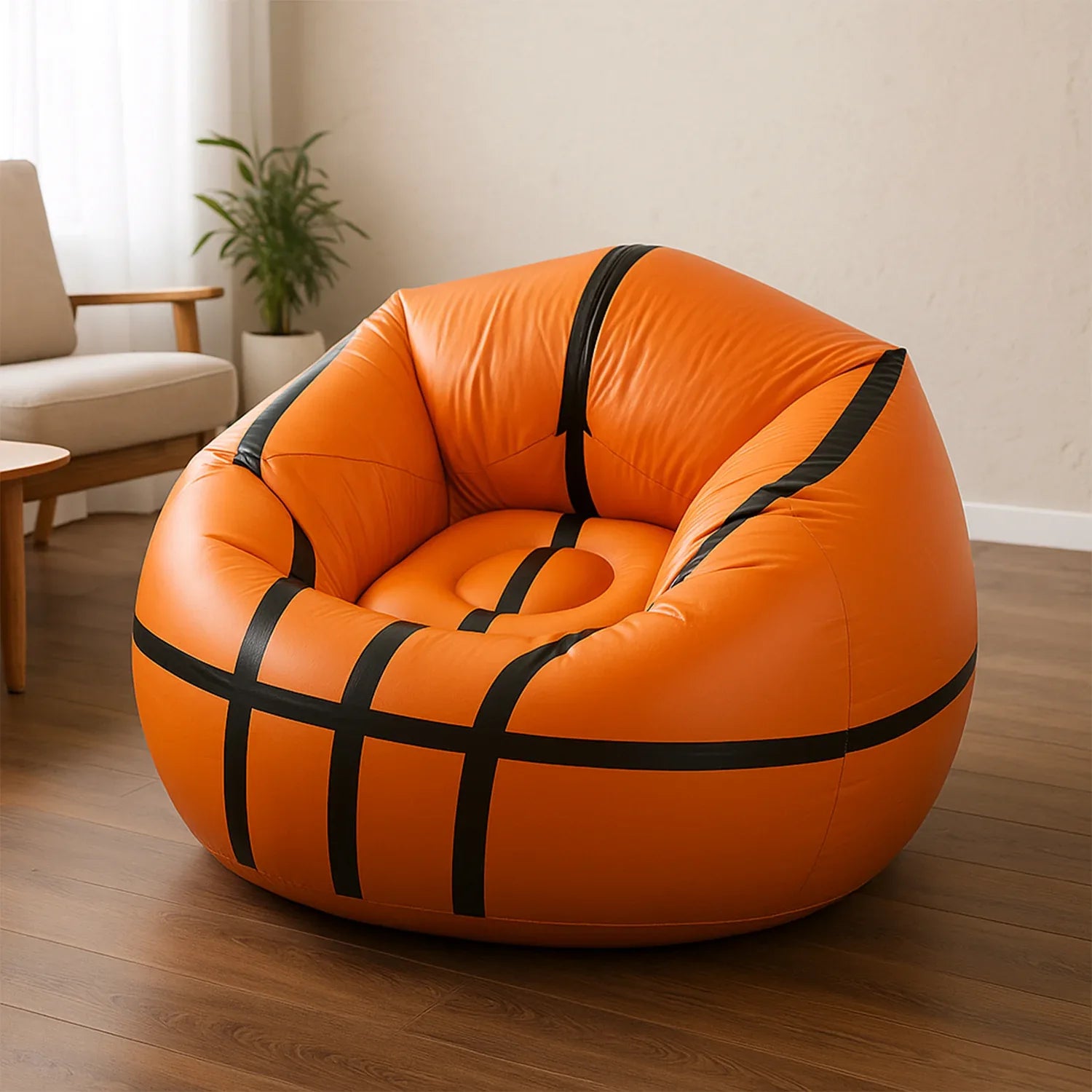 17732 Football Sofa Cartoon Style Inflatable Folding Chair Soccer Ball Chair Inflatable Sofa For Adults Kids Size 110cm X 85cm - Zidbik