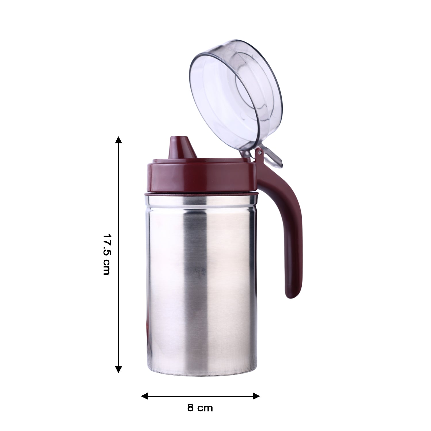 8126 Oil Dispenser Stainless Steel With Small Nozzle 500ml Oil Container. - Zidbik