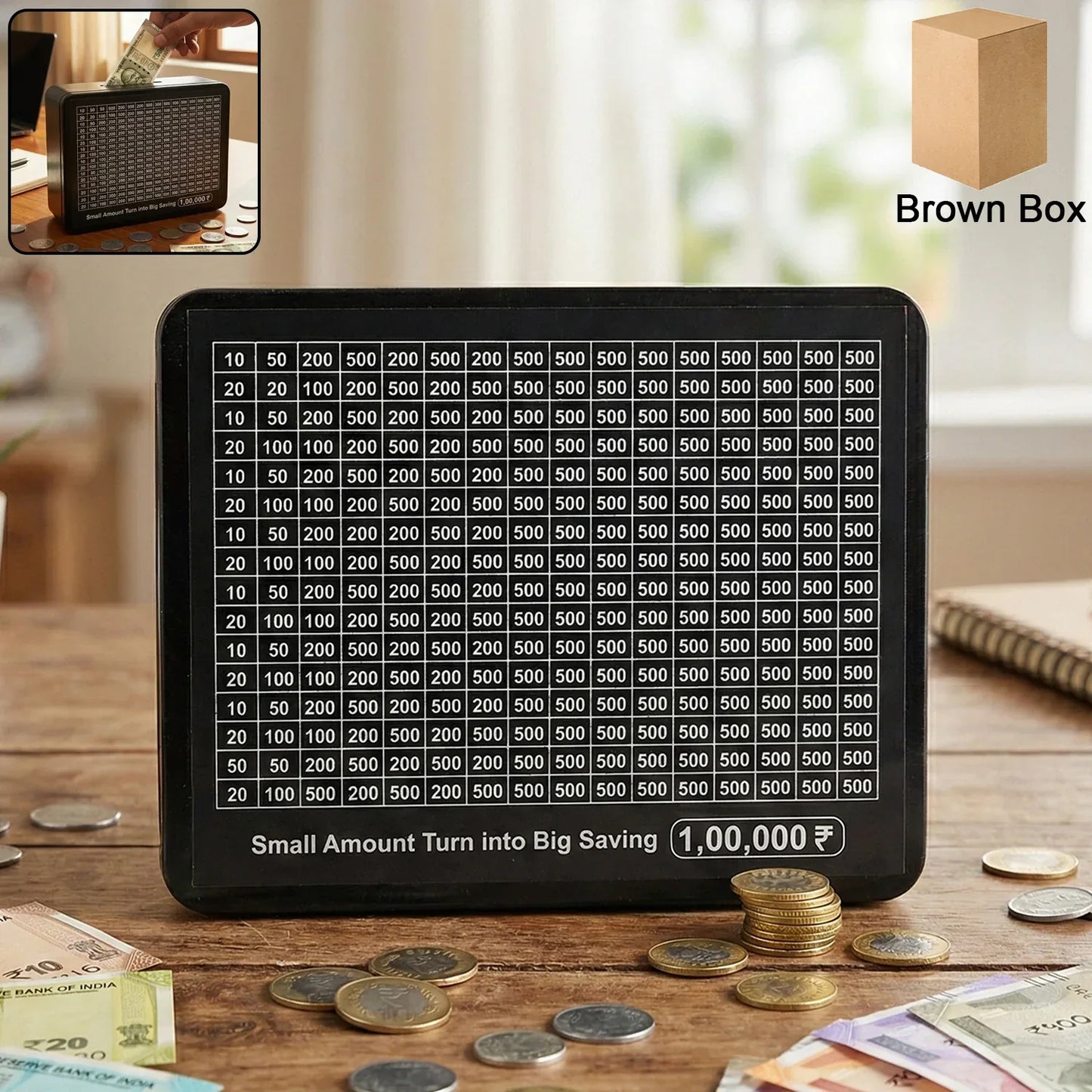 Reusable Savings Tracker Money Box (1 Pc) - Zidbik