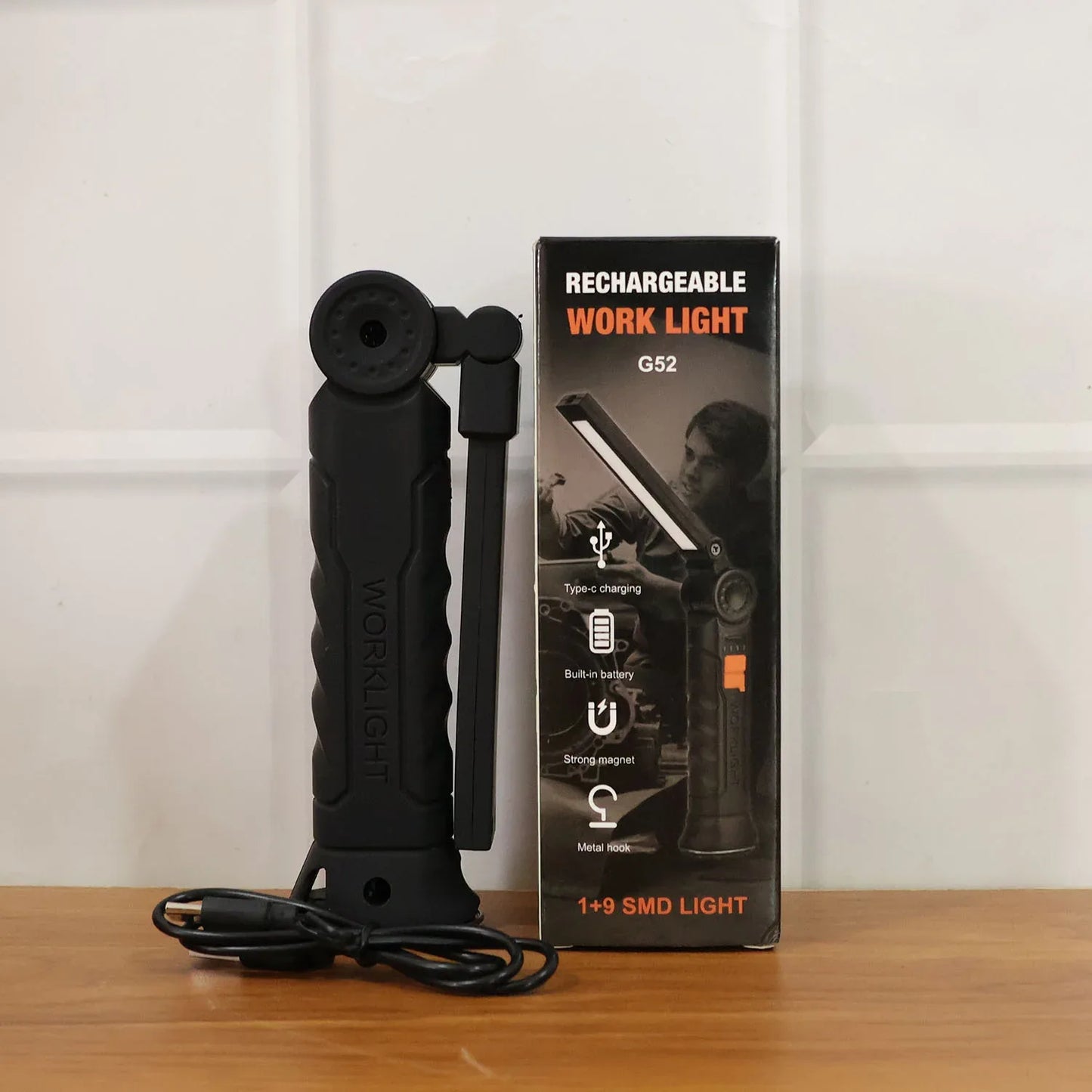 Rechargeable Adjustable Big Led Work Light (1 Pc) - Zidbik