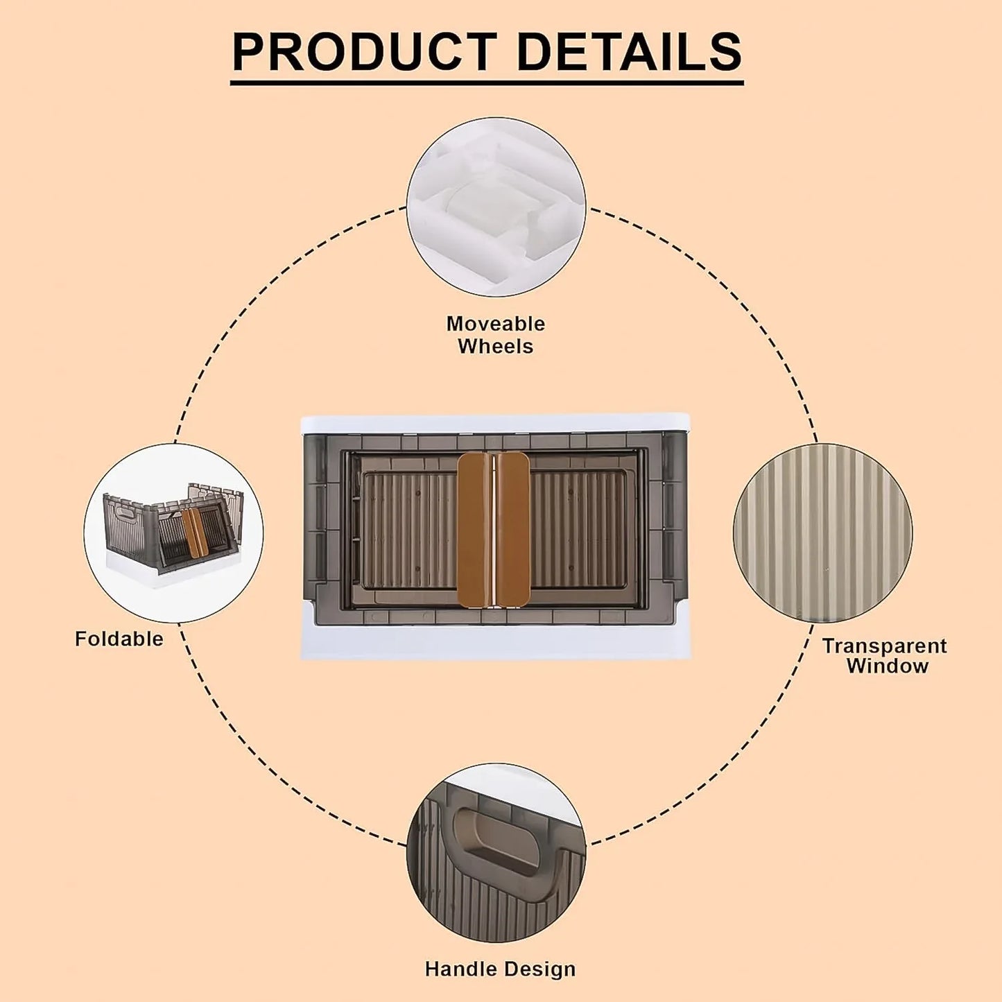 Plastic Folding Wardrobe Storage Organizer (1 Layer 1 Pc) - Zidbik