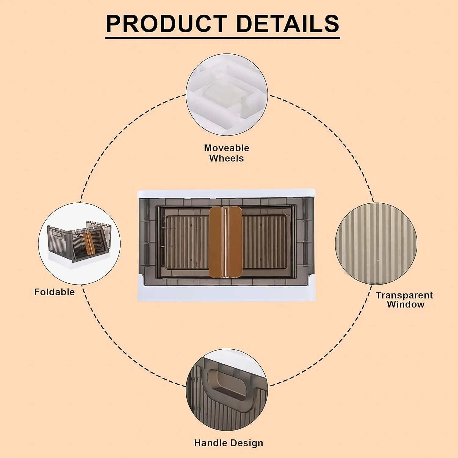 Plastic Folding Wardrobe Storage Organizer (1 Layer 1 Pc) - Zidbik