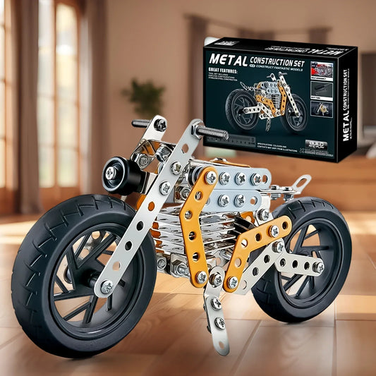 Metal Bike Creative Mechanical Construction Engineering Kit 140 Part Of Bike Tool 1 Set - Zidbik