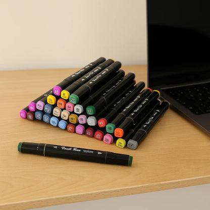 Dual-tip Sketch Markers Set (48 Pc) - Zidbik