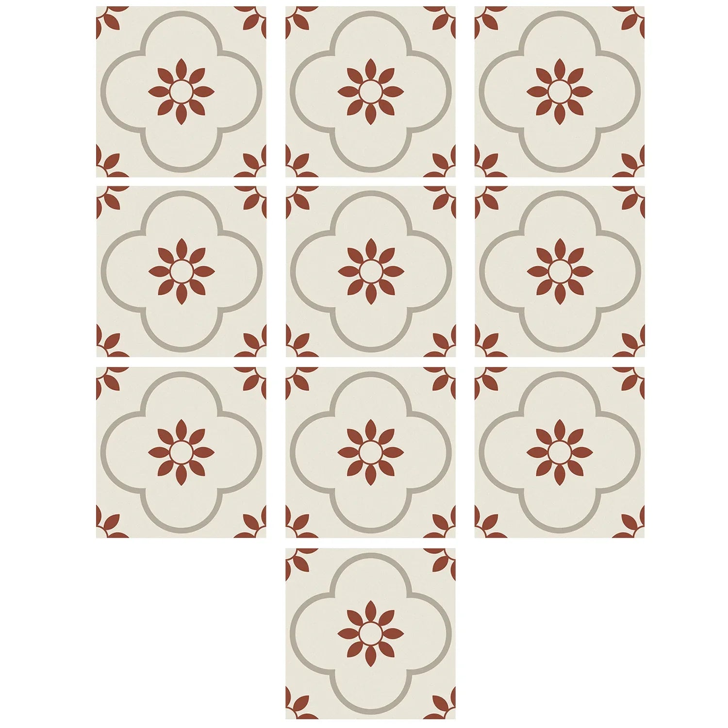 Peel And Stick Floor Tiles Kitchen Bathroom Backsplash Sticker Detachable Waterproof Diy Tile Stickers For Wall Decoration Tiles Home Decoration (8x8 Inch 10 Pcs Set) - Zidbik