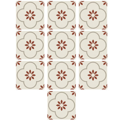 Peel And Stick Floor Tiles Kitchen Bathroom Backsplash Sticker Detachable Waterproof Diy Tile Stickers For Wall Decoration Tiles Home Decoration (8x8 Inch 10 Pcs Set) - Zidbik