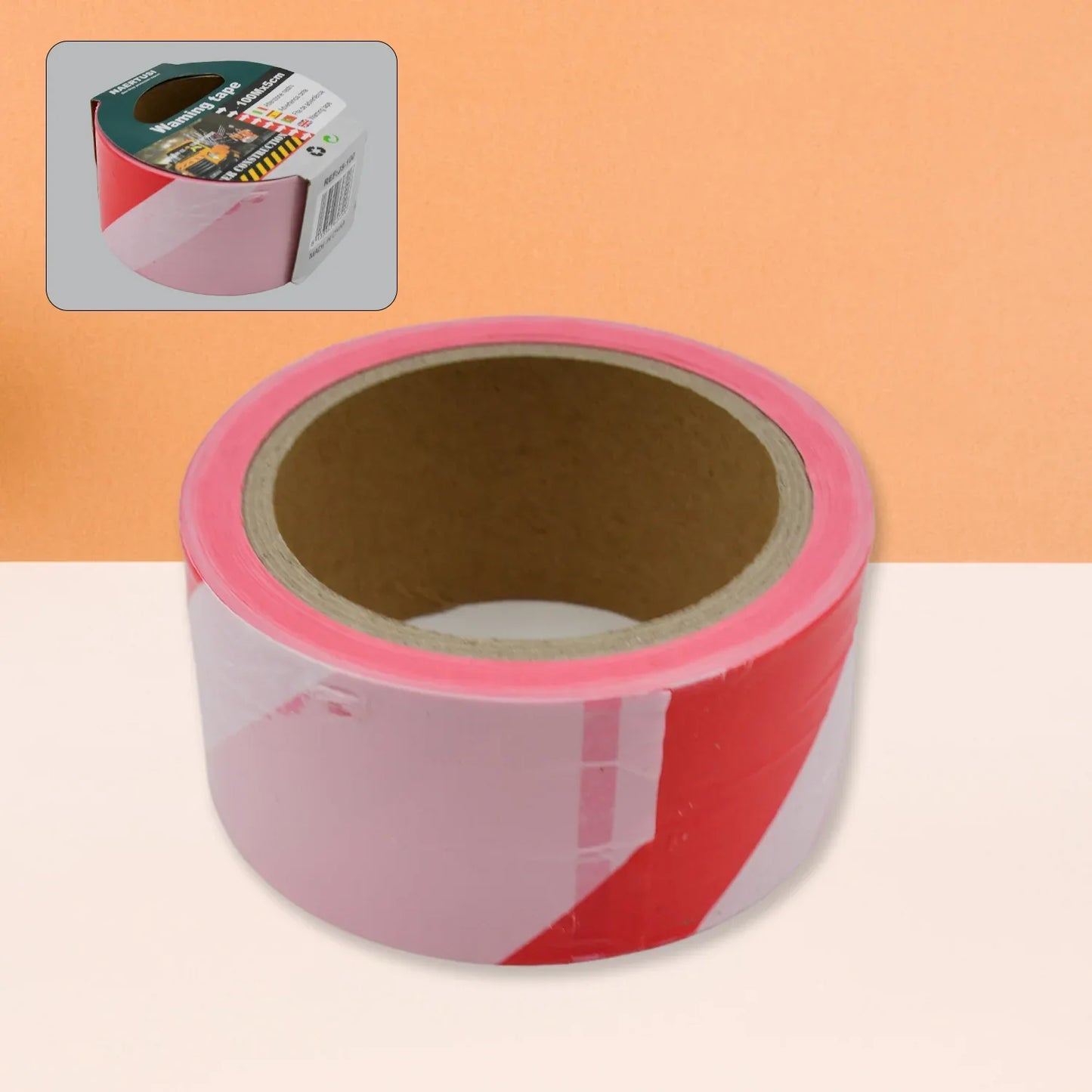 Safety Warning Tape Construction Barrier Tape Non-adhesive (100mx5cm) - Zidbik