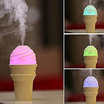 0396 Ice Cream Design Led Humidifier For Freshening Air Fragrance (Multicoloured) - Zidbik
