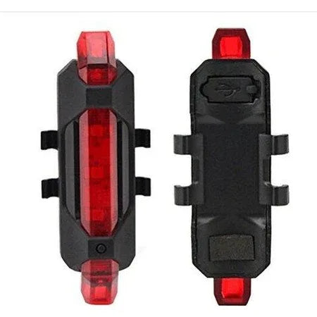 1561 Rechargeable Bicycle Front Waterproof Led Light (Red) - Zidbik