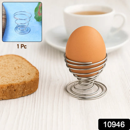 Stainless Steel Spring Egg Cup Holder (1 Pc) - Zidbik