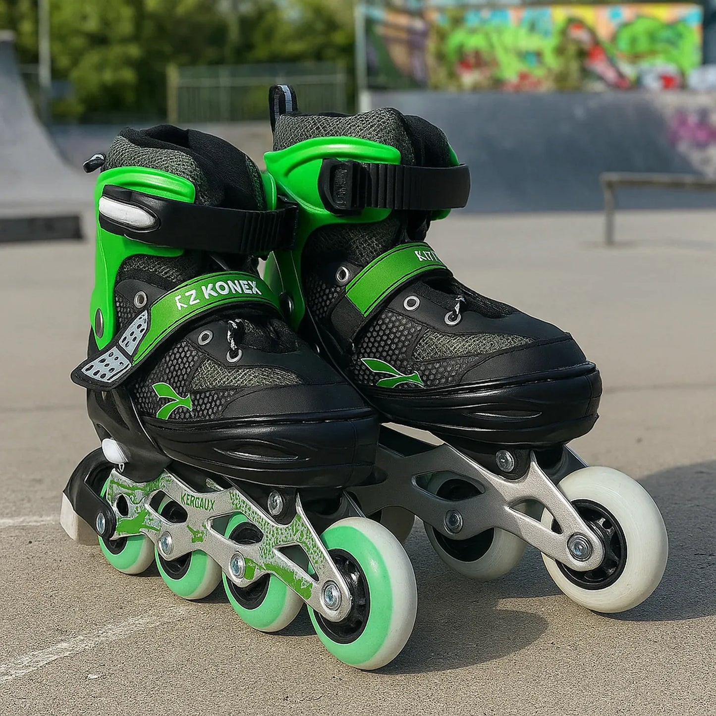 Professional Adjustable Inline Skates For Kids And Adults (Large 1 Pair) - Zidbik