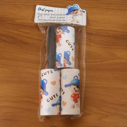 Reusable Sticky Lint Roller With Handle (1 Set) - Zidbik