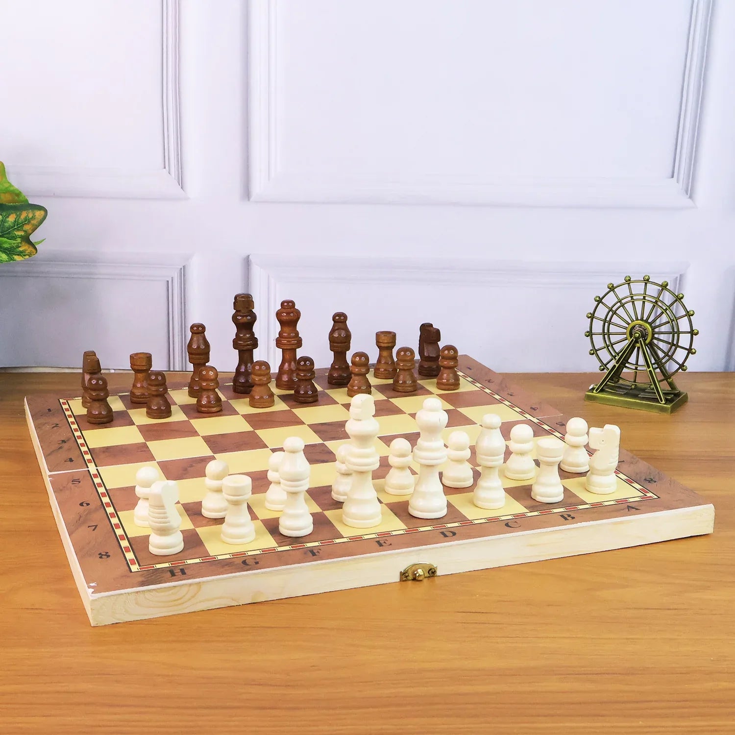 Foldable Wooden Chess Board Set (30 30 Cm 1 Set) - Zidbik