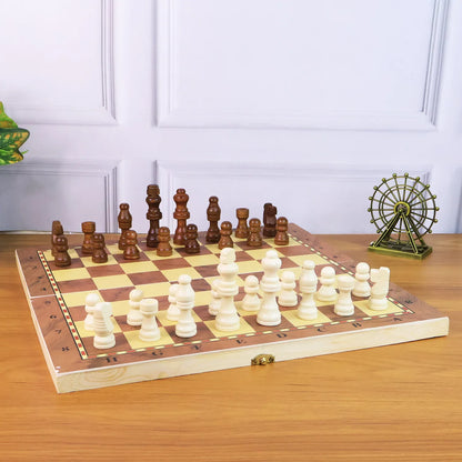 Foldable Wooden Chess Board Set (30 30 Cm 1 Set) - Zidbik