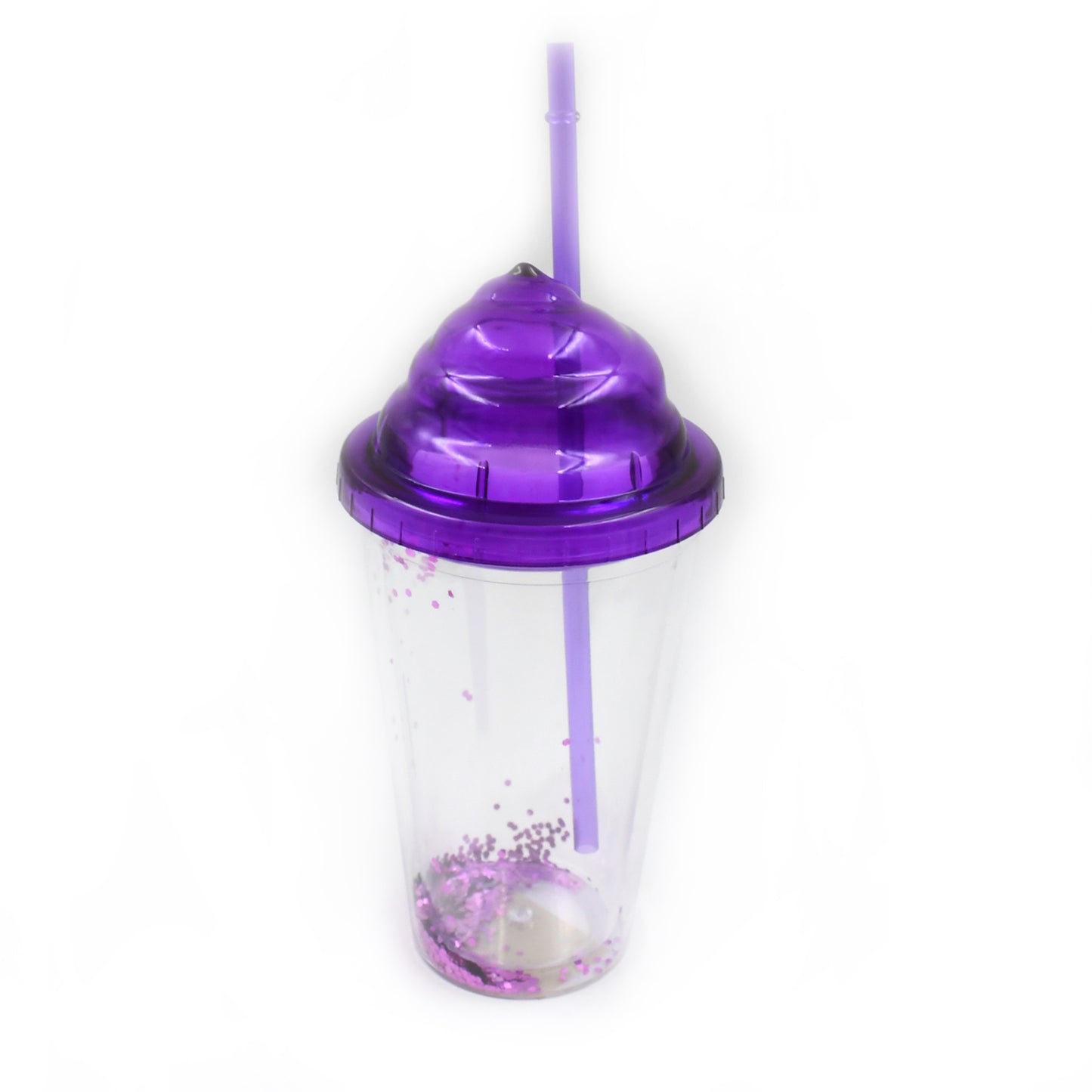 13131 High Quality Plasticcreative Cold Drink Cup  Tumble Reusable Tea Coffee Tumbler With Lid And Straw Double Wall Plastic Drinking Sport Bottletravel Tumbler (1 Pc  Mix Color) - Zidbik