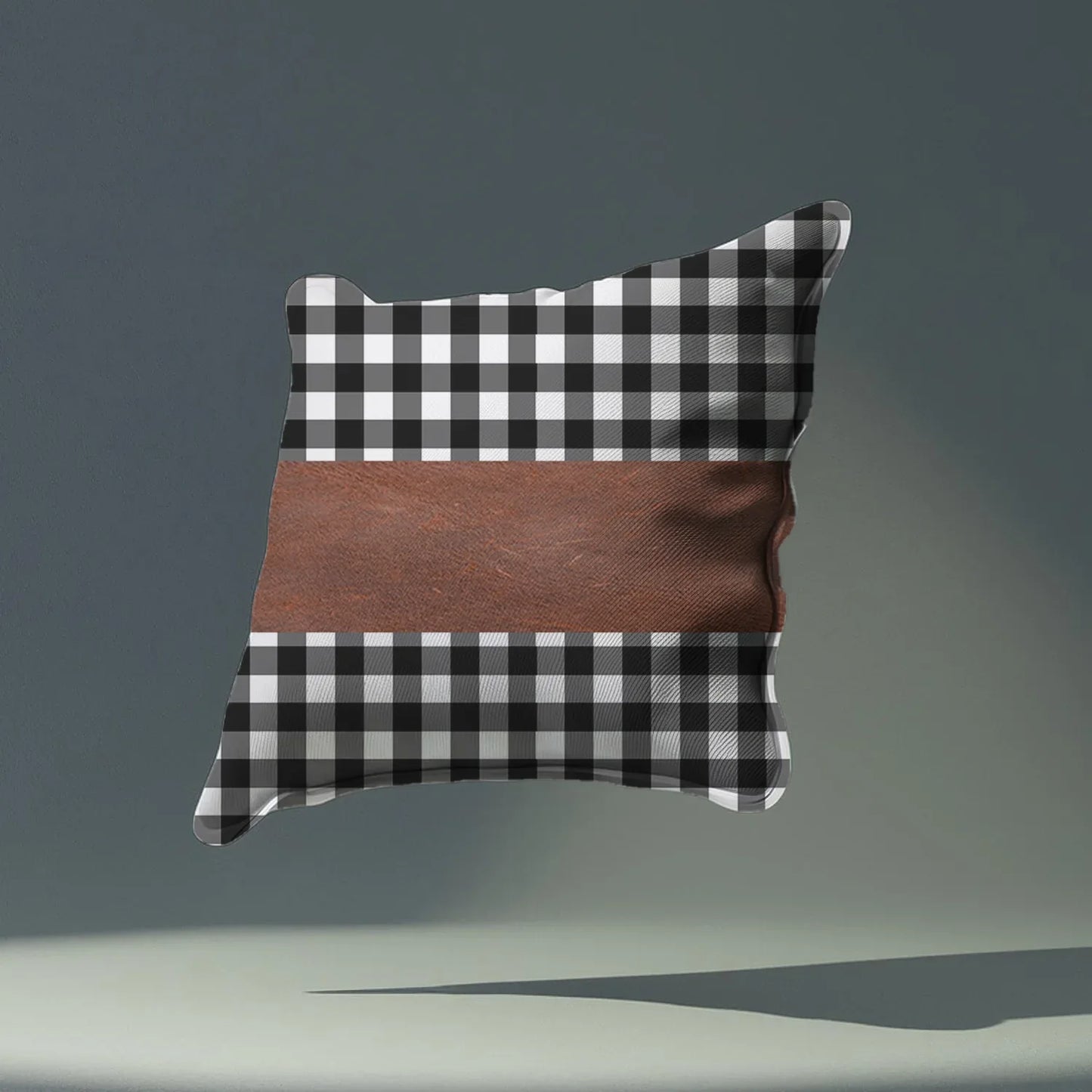 Pillow Covers Leather Cotton Cushion Covers (15 15 Inch 1 Pair 2 Pc) - Zidbik