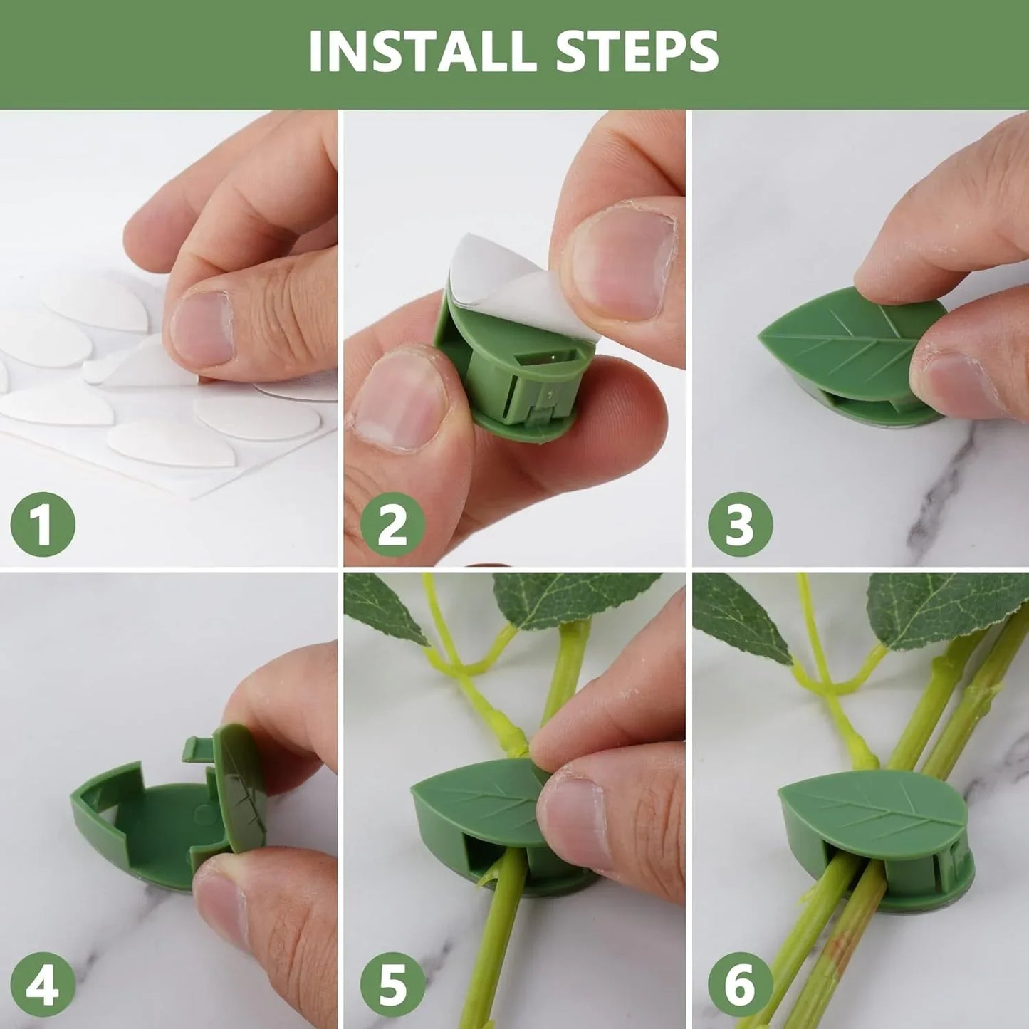 7348 Plant Climbing Wall Fixture Clip Self-adhesive Hook Vines Traction Invisible Stand Green Plant Clip Garden Wall Clip Plant Support Binding Clip Plants For Indoor Outdoor Decoration (10 Pcs Set) - Zidbik