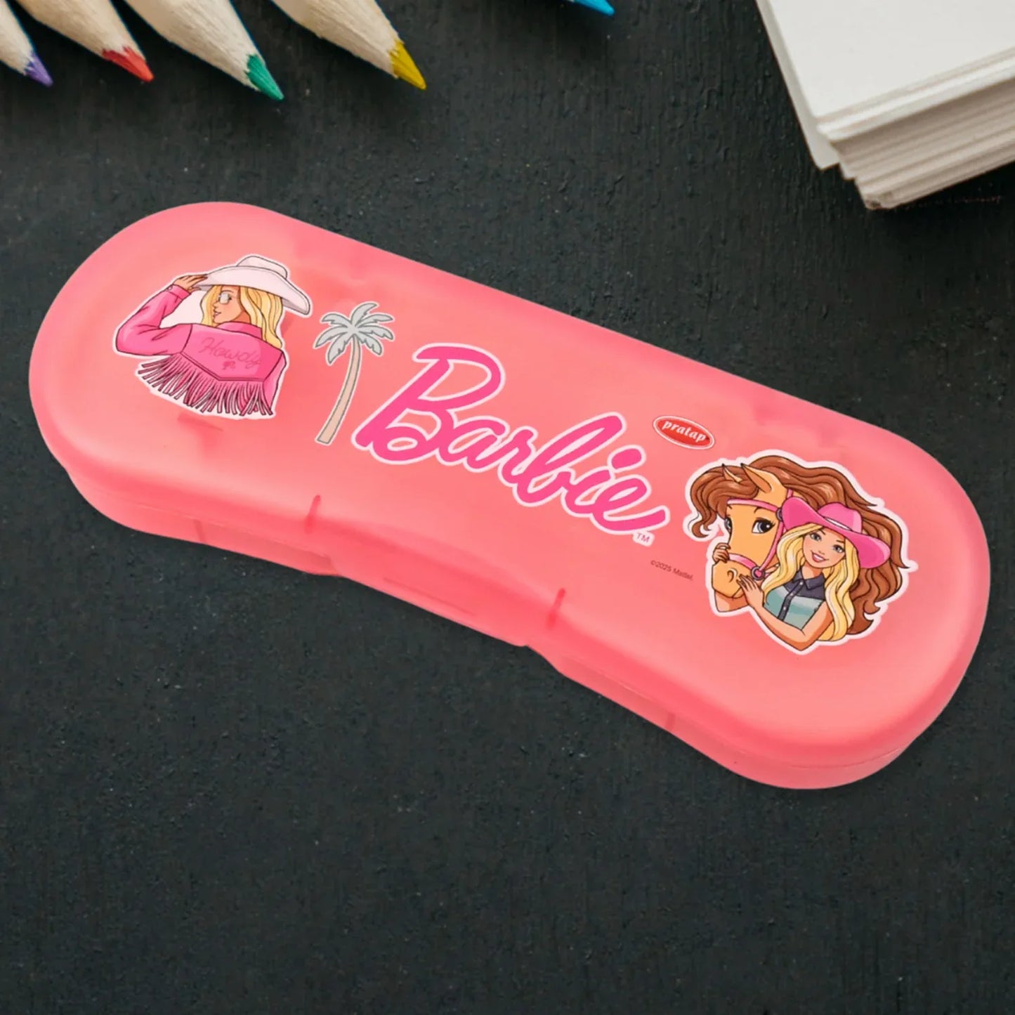 Cute Cartoon Printed Plastic Compass Box For Kids (1 Pc) - Zidbik