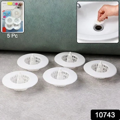 5 Pcs Multipurpose Sink Drain Hair Catcher Strainer Filter (3045 Mm) - Zidbik