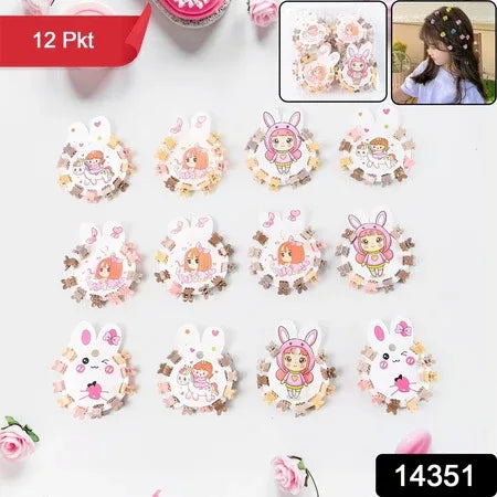 Mini Claw Hair Clips Set For Girls (12 Pkt 1 Set) - Zidbik