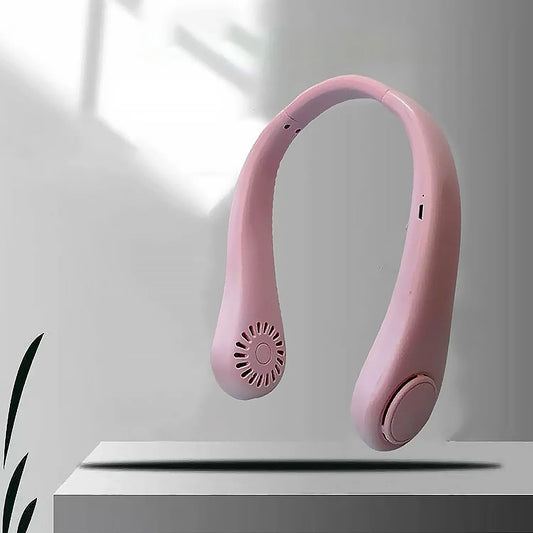 0616 Portable Neck Fan Holiday Hands Free Bladeless Neck Fan 360 Cooling Hanging Fan Usb Rechargeable Personal Neck Fan Wearable Neck Fan Suitable For Traveling - Zidbik