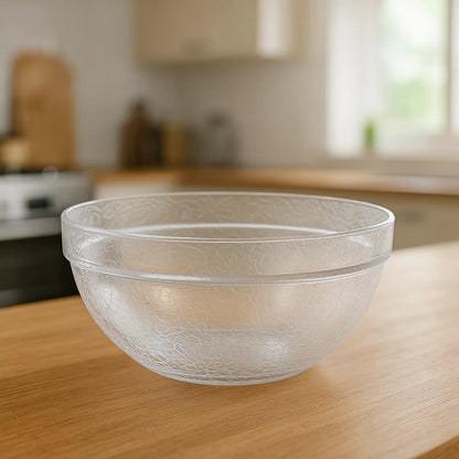 Transparent Idli Mixing Serving Bowl Textured Plastic Kitchen Bowl (1 Pc) - Zidbik