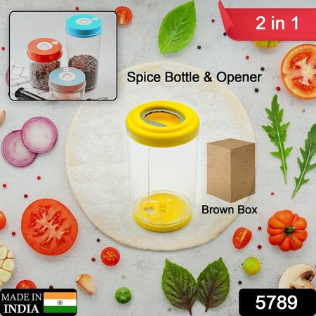 5789 Salt Bottle Salt Dispenser With Opener  Salt Shaker Pack Of 1 Seasoning Shaker High Quality Plastic Bottle For Home Cooking Picnic Camping Ration Salt Shakers (4 Pc Moq) - Zidbik