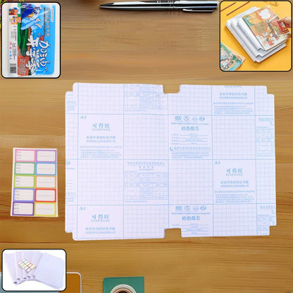 Premium Transparent Adhesive Book Cover Sheets (Mix Size 30 Pc) - Zidbik