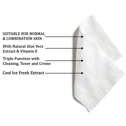 Refreshing Wet Wipes For Face  Facial Cleansing  Refreshing  Skin Hydration Soothing For Skin  Ph Balance  Alcohol Free  Nourishing With Fruit Extract  25 Wipes - Zidbik