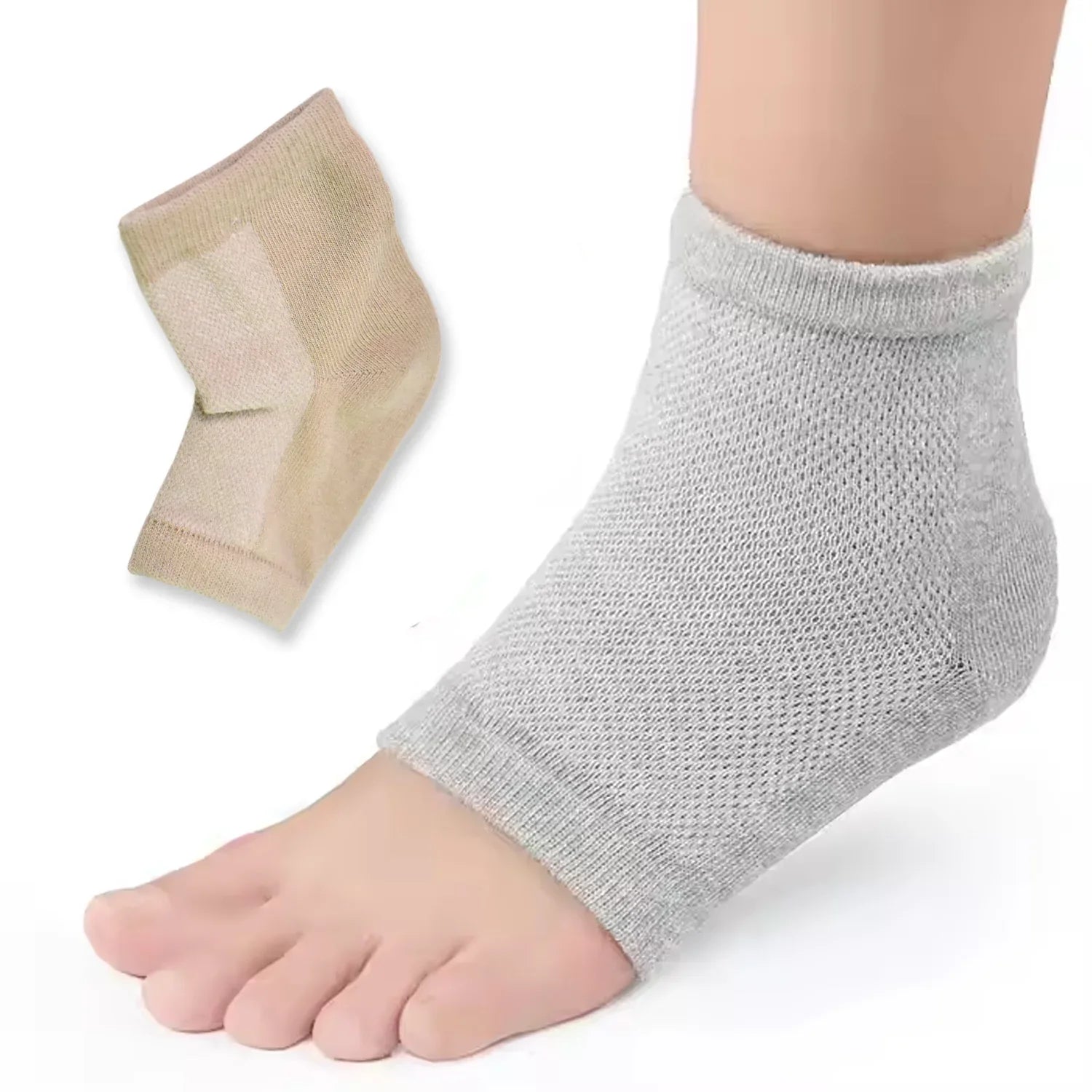 Heel Socks Overnight Heels While You Sleep (1 Pair Mix Color) - Zidbik