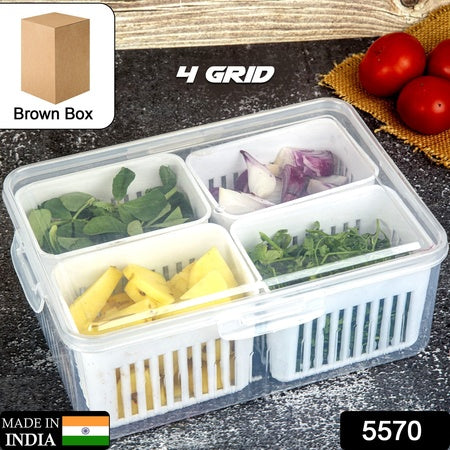 Fridge Storage Boxes Freezer Storage Containers Container For Kitchen Storage Set Storage In Kitchen Vegetable Storage Draining Crisper Refrigerator Food Box (1 Pc) - Zidbik