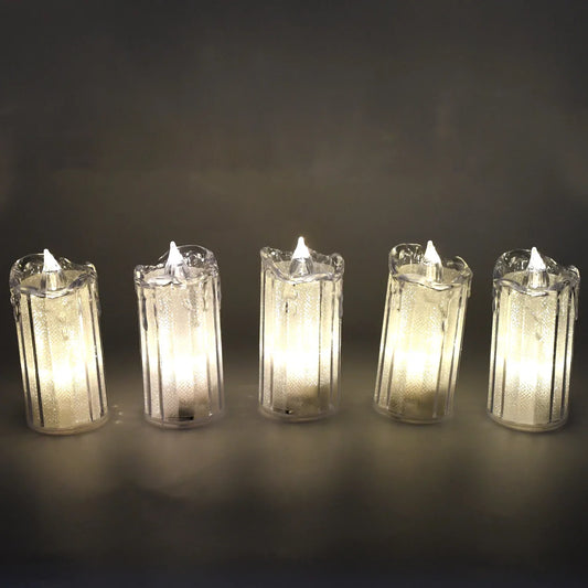 24 Pc Flameless And Smokeless Decorative Melting Candles Led Tea Light Candle Flickering Electronic Candle - Zidbik