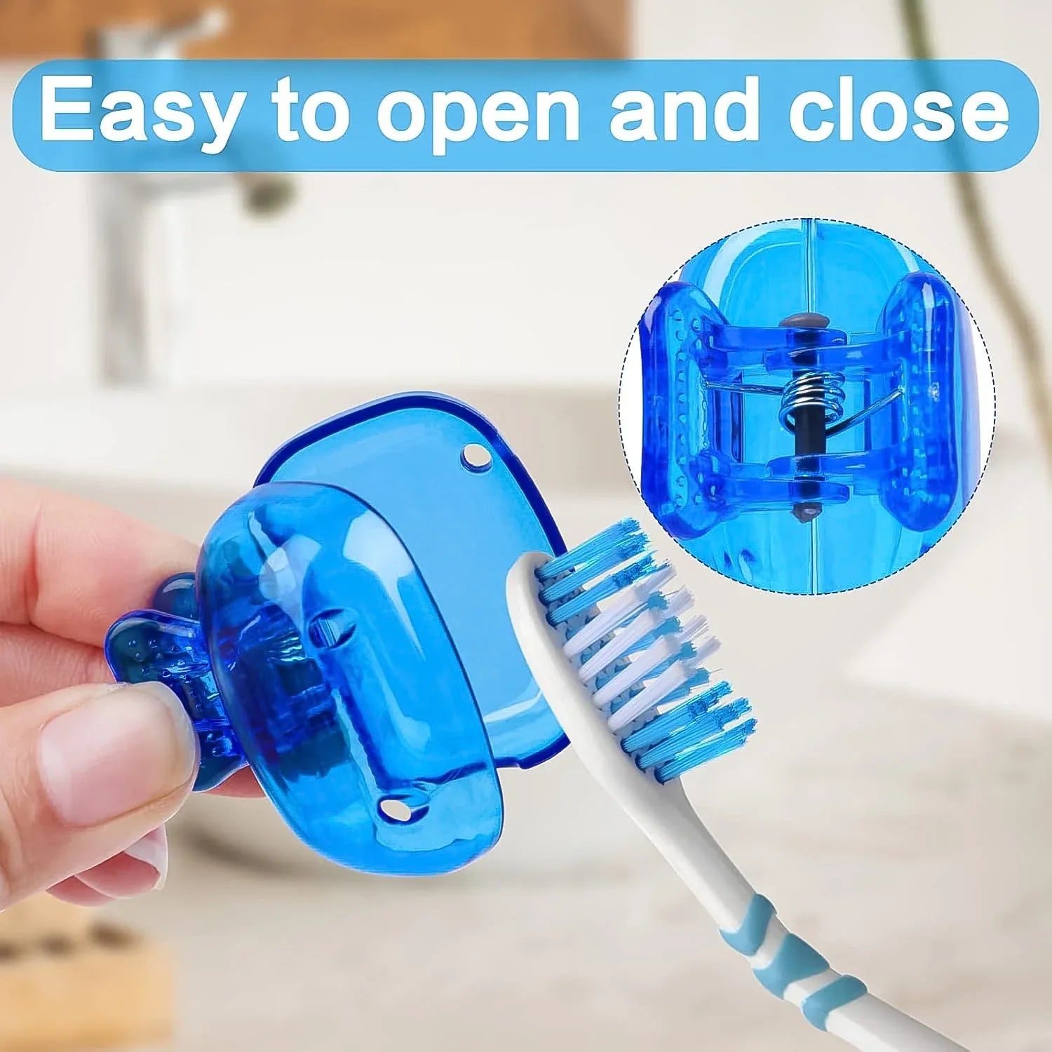 Plastic Toothbrush Head Cover Cap (1 Pc) - Zidbik