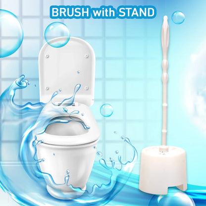 6615 Toilet Cleaning Brush With Potted Holder - Zidbik