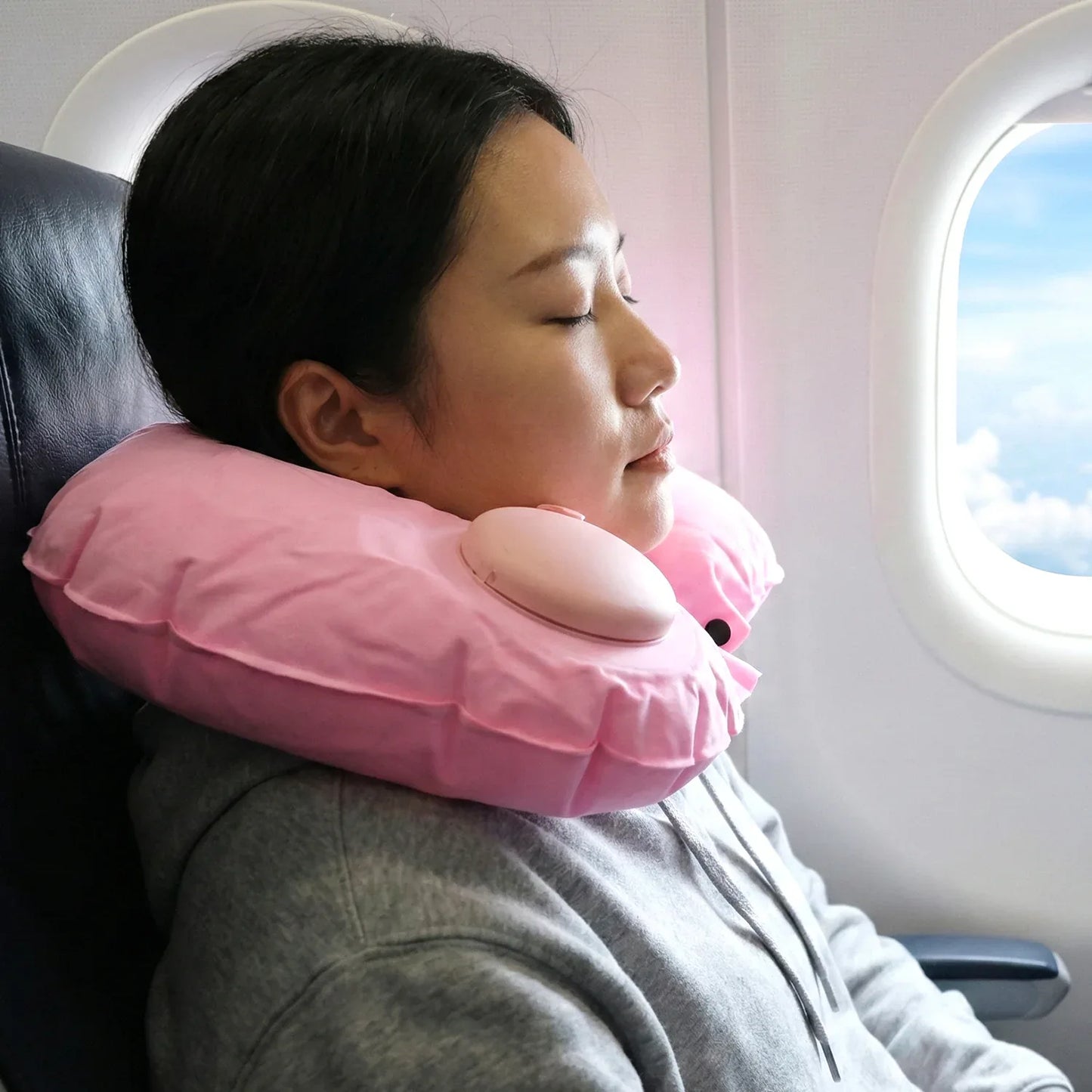 Inflatable Travel Neck Pillow (1 Pc) - Zidbik
