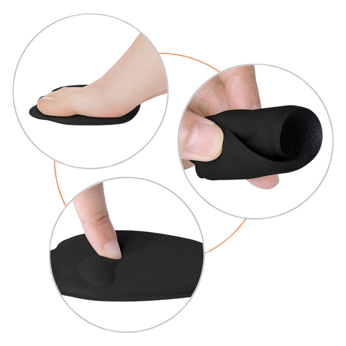 High Shoe Heel Cushion Inserts Non Slip Prevent Calluses Insole Pads (1 Pair) - Zidbik