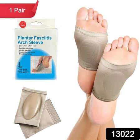 13022 Foot Arch Support For Men  Women  Medial Arch Support For Flat Feet Correction Sleeve With Cushion  Plantar Fasciitis Leg Foot Pain Relief Product  Foot Care For Orthopedic Shoes Slippers (1 Pair) - Zidbik