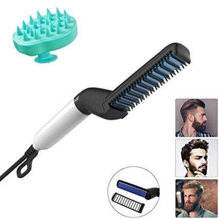 348 Mens Beard And Hair Curling Straightener (Modelling Comb) - Zidbik