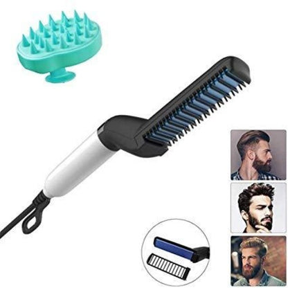 348 Mens Beard And Hair Curling Straightener (Modelling Comb) - Zidbik