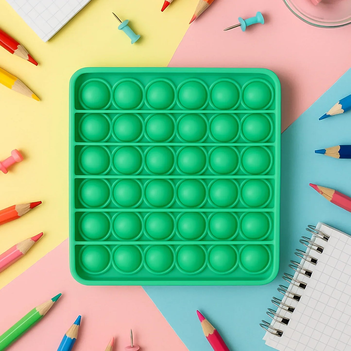 Premium Square Shape Silicone Pop It Fidget Toy (1 Pc) - Zidbik